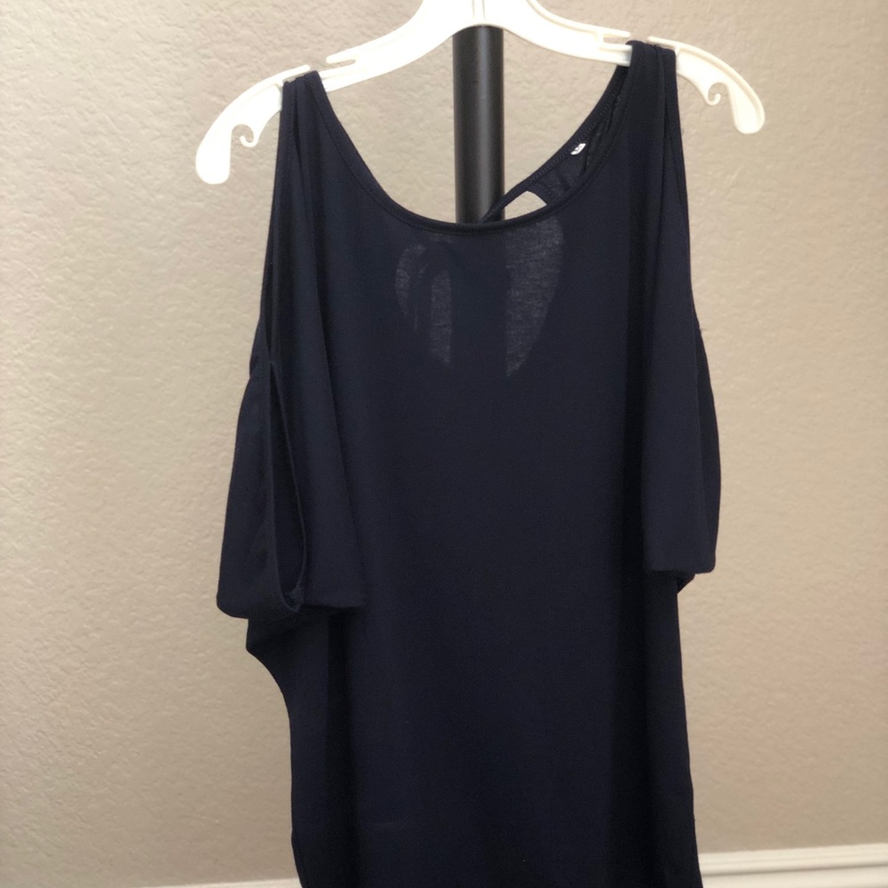 Dark Navy Tunic Style Top